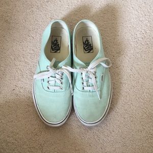 Mint green Vans shoes